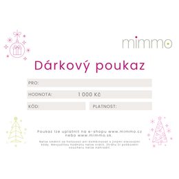 Vianočný darčekový poukaz mimmo 1000 Kč