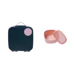 Desiatový box veľký + Krabička na obed - set ružový