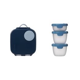 Svačinový box stredný + krabičky Snack tubs - set modrý