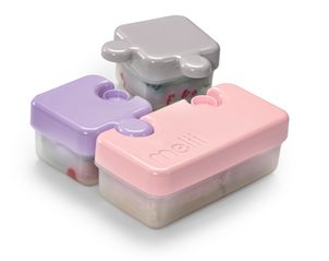 Desiatový box Puzzle 850 ml - ružový, fialový, sivý