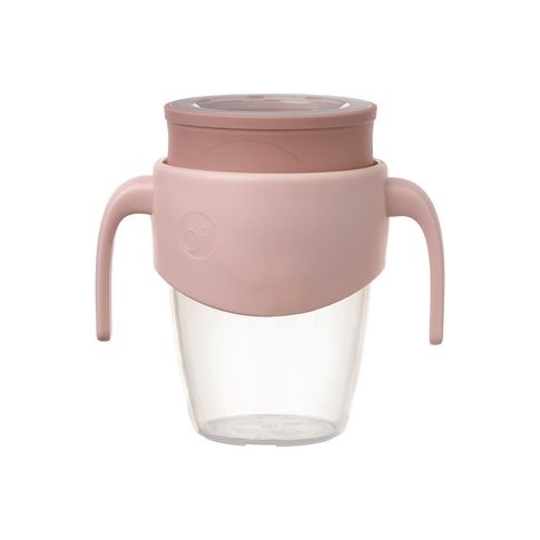 360° netekoucí učící hrneček 250 ml - růžový