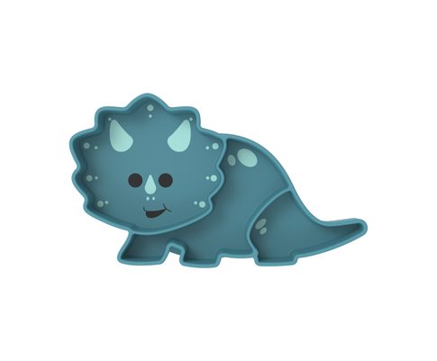 Silikónový delený tanierik s prísavkou - Luxe Dinosaur