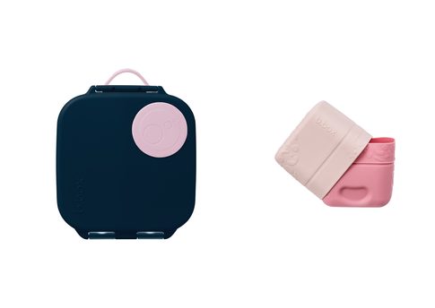 Desiatový box stredný + Mini krabička na desiatu - set ružový