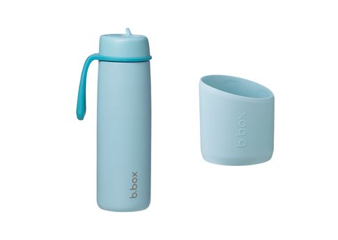 Nerezová termofľaša so slamkou 690 ml + silikónový chránič - lagoon