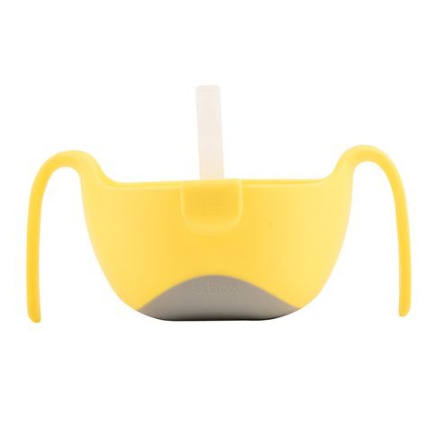 Miska s brčkem XL - žlutá 500 ml