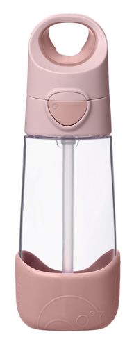 Fľaša na pitie so slamkou 450 ml - blush crush