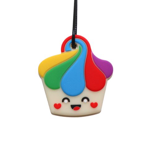 Upokojujúci prívesok Cupcake, dúhový