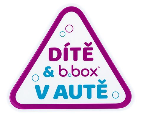 Samolepka DÍTĚ & b.box V AUTĚ - verze CZ