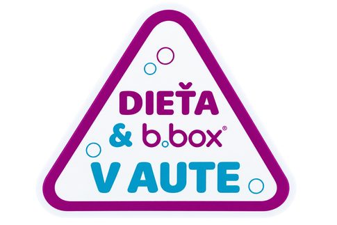 Samolepka DIEŤA & b.box V AUTE - verze SK