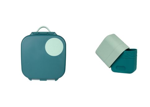 Desiatový box stredný + mini krabička na desiatu - set zelený