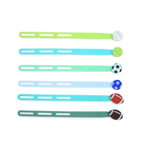 Silikónové gumičky na wrapy 6 ks – lopty