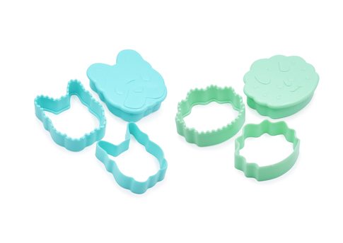 Vykrajovačka na sendviče 3v1, 2 ks – buldoček / dinosaurus