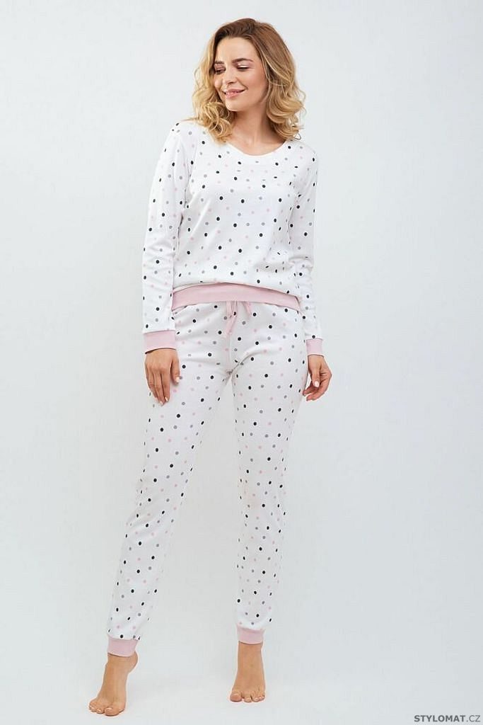 Luxusní pyžamo Sabina s puntíky - Cana - Dámské spodní prádlo
