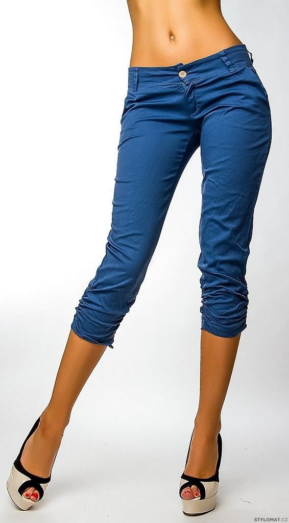 Dámské modré letní capri kalhoty - Blue Quest - Volnočasové kalhoty