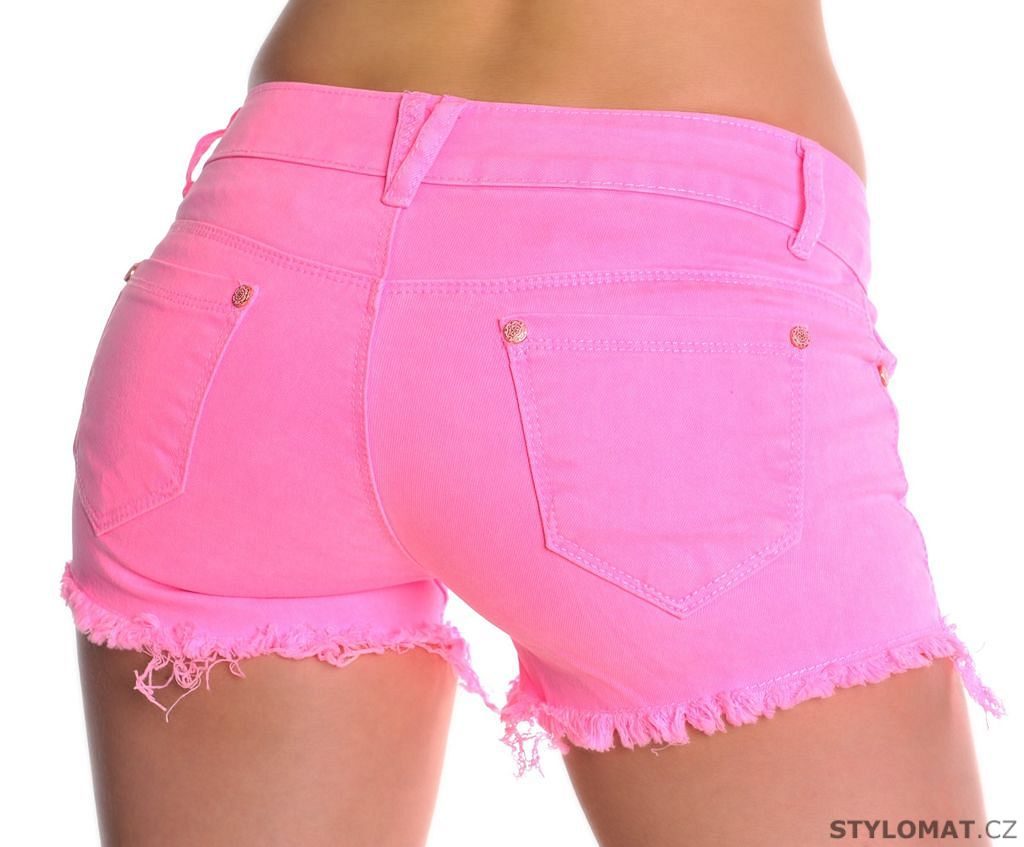 Trendy neonově růžové džínové kraťásky - Fashion - Kraťasy