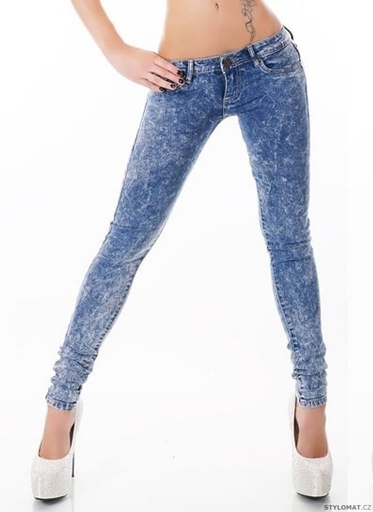 Dámské plísňové skinny džíny - Simply Chic - Jeansy