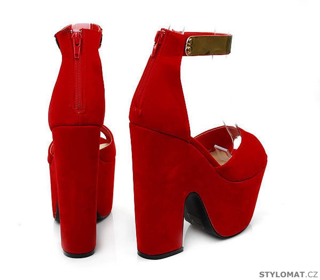 Extravagantní červené sandálky SQ7NRSPU /21 - KOI - Sandále