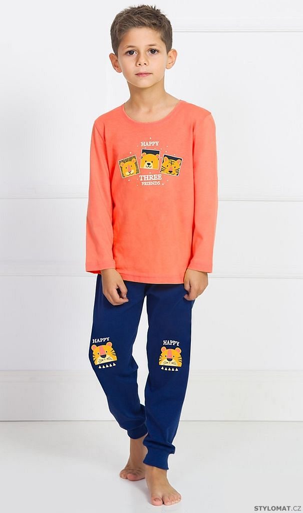 Dětské pyžamo dlouhé Kamarádi barva oranžová - Vienetta Kids - Dětská pyžama  a noční košile