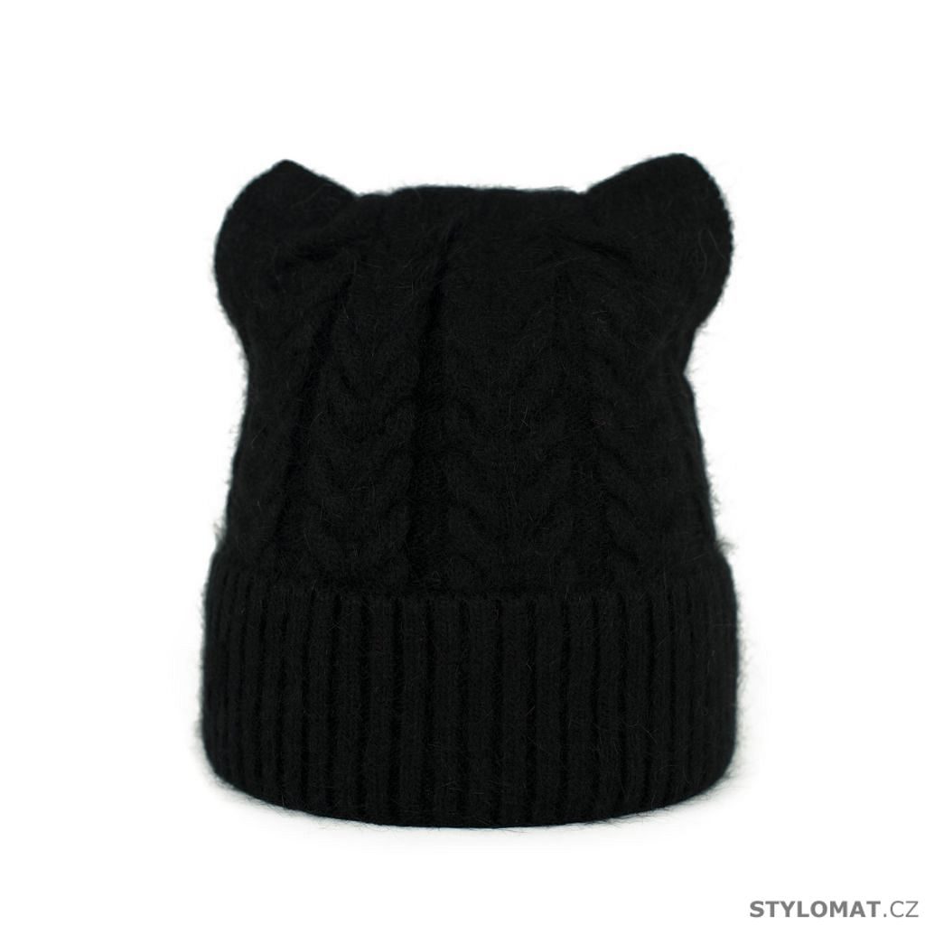 Čepice s kočičíma ušima černá - Art of Polo - Tenké jarní čepice