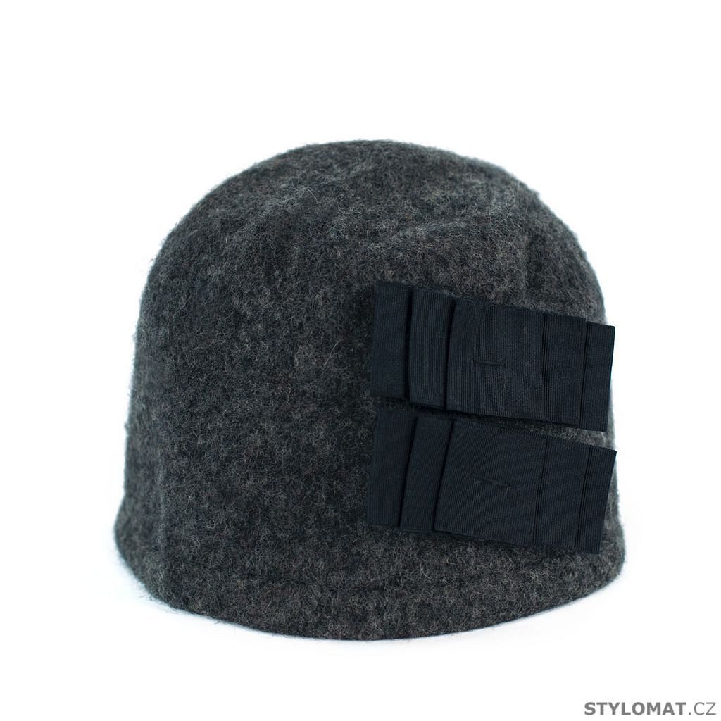 Elegantní dámský zimní klobouk tmavě šedý - Art of Polo - Dámské vlněné  klobouky