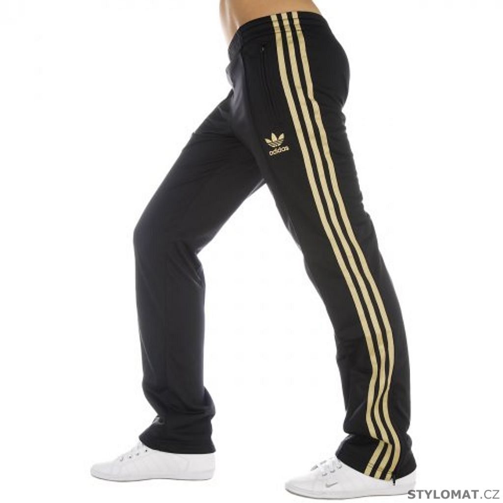 Dámské černo/zlaté kalhoty adidas Originals FIREBIRD TP - Redial - Kalhoty