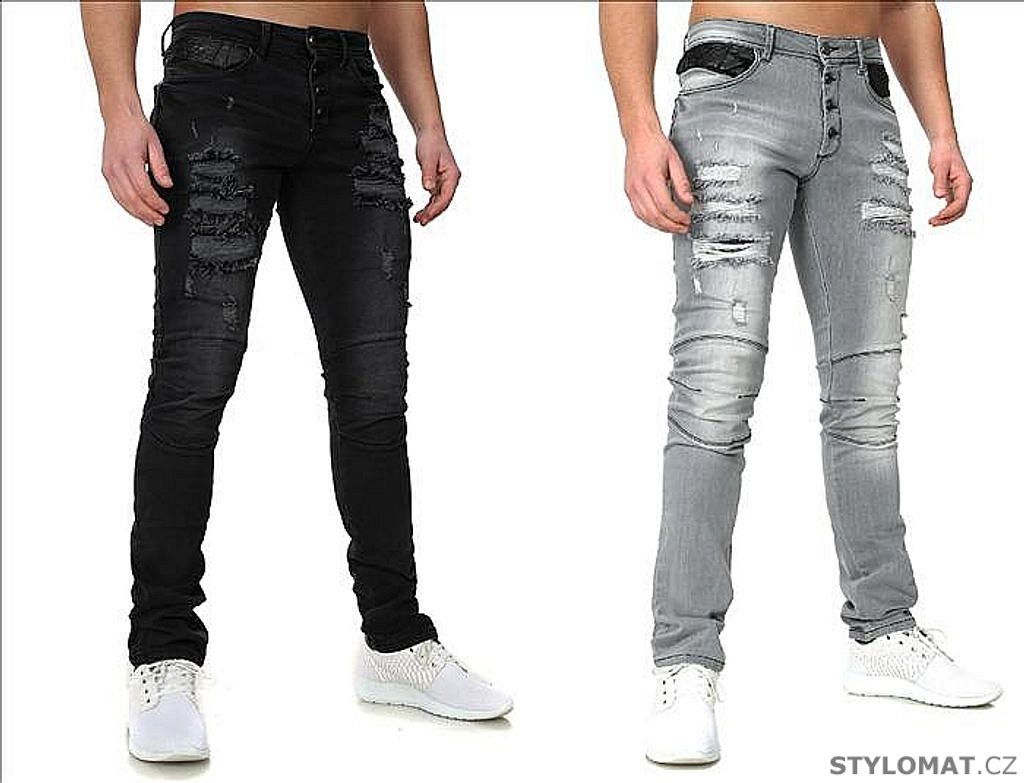 Pánské džíny šedé - CRSM - Kalhoty a džíny