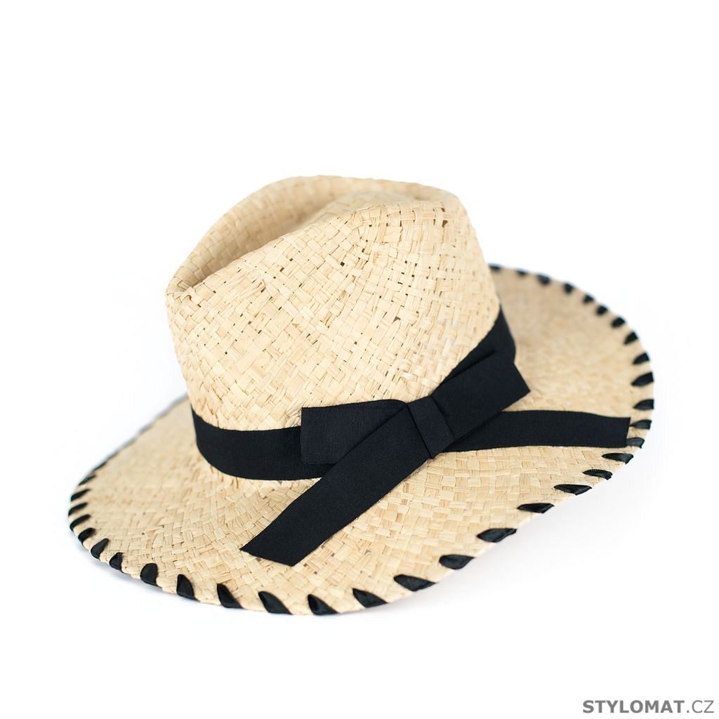 Klobouk letní dámský s černou mašlí - Art of Polo - Dámské letní klobouky