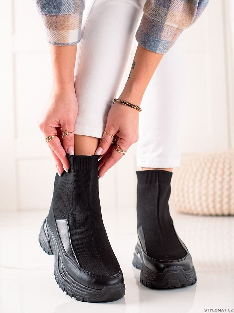 Nazouvací boty s ponožkou - SEASTAR - Kotníčkové boty