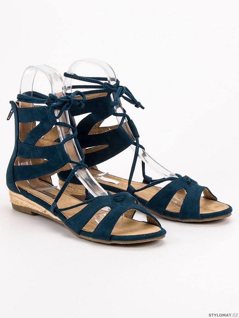 Modré sandály gladiátorky - Corina - Sandále