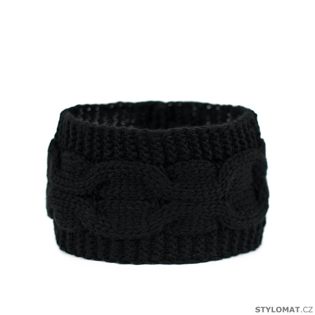 Zimní pletená čelenka černá - Art of Polo - Čelenky