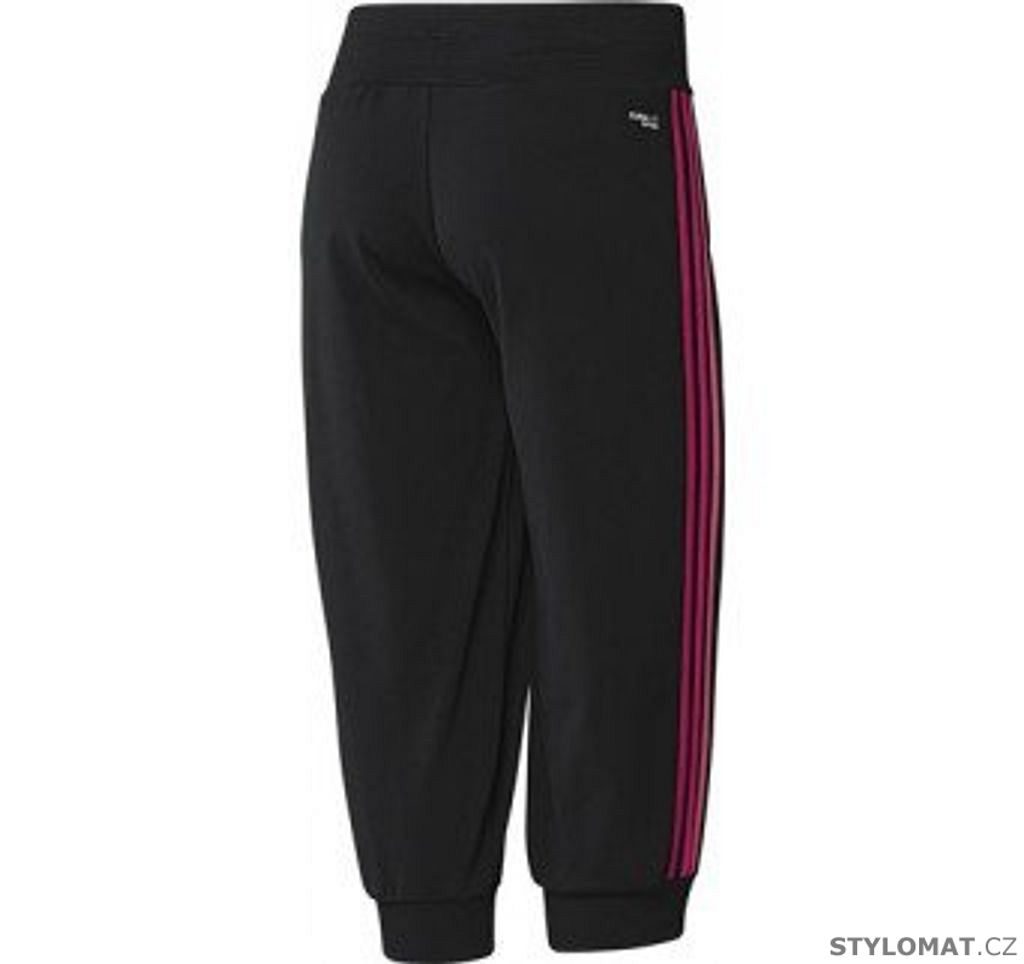 Dámské černo/růžové capri kalhoty adidas ESS 3S 3/4KN - Adidas - Sportovní  kalhoty a tepláky