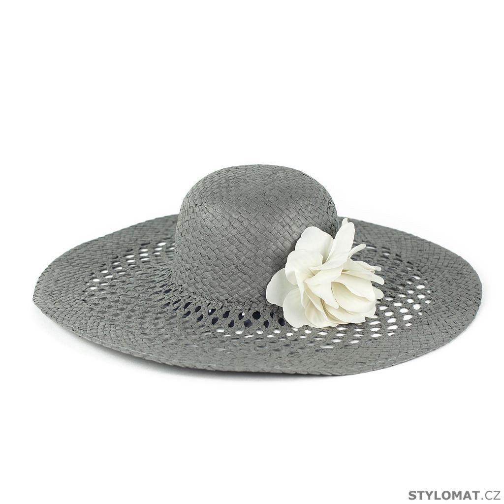 Šedý široký klobouk na léto Ascot - Art of Polo - Dámské letní klobouky