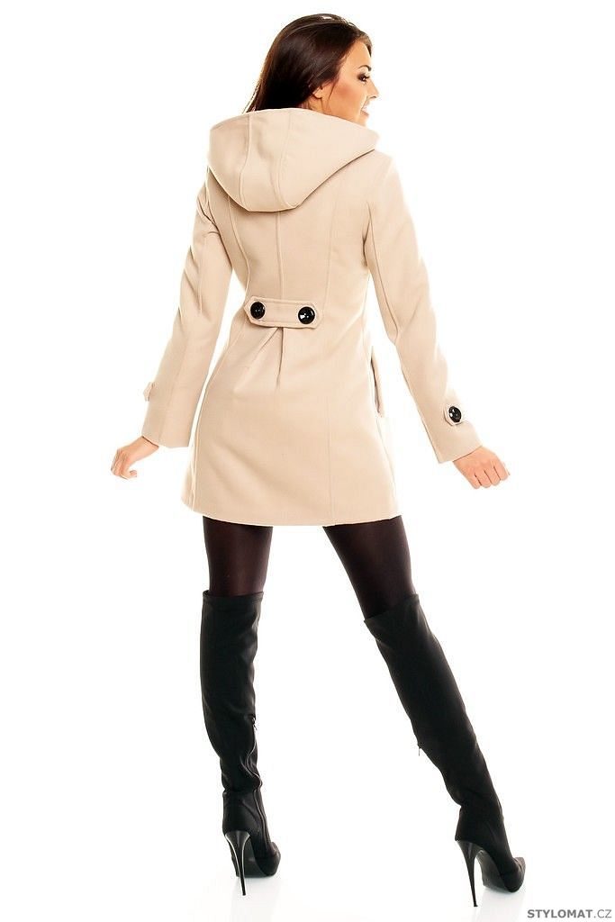Kabát zimní dámský - béžový - jiny - Kabáty a kabátky