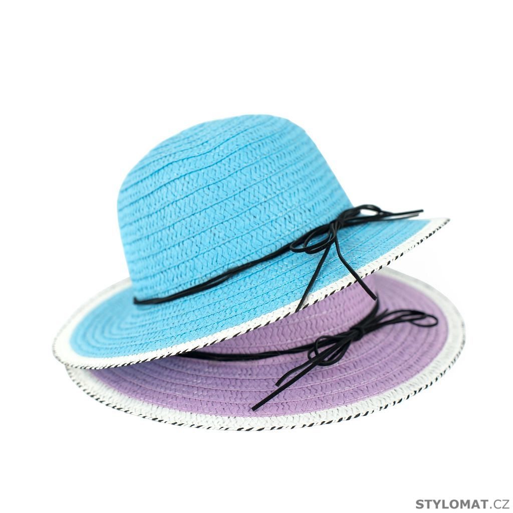 Růžový letní klobouk s úzkou mašlí - Art of Polo - Dámské letní klobouky