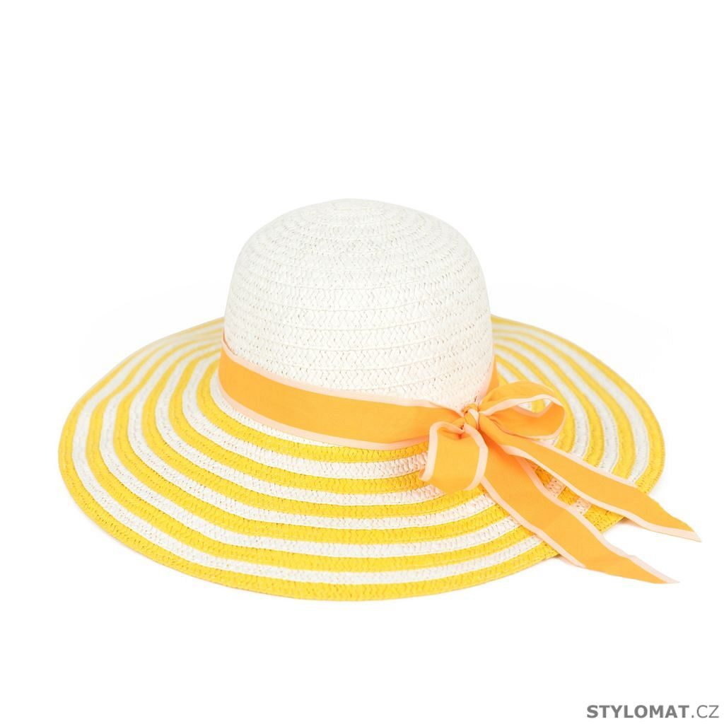 Dámský letní klobouk s širokou krempou žlutý - Art of Polo - Dámské letní  klobouky