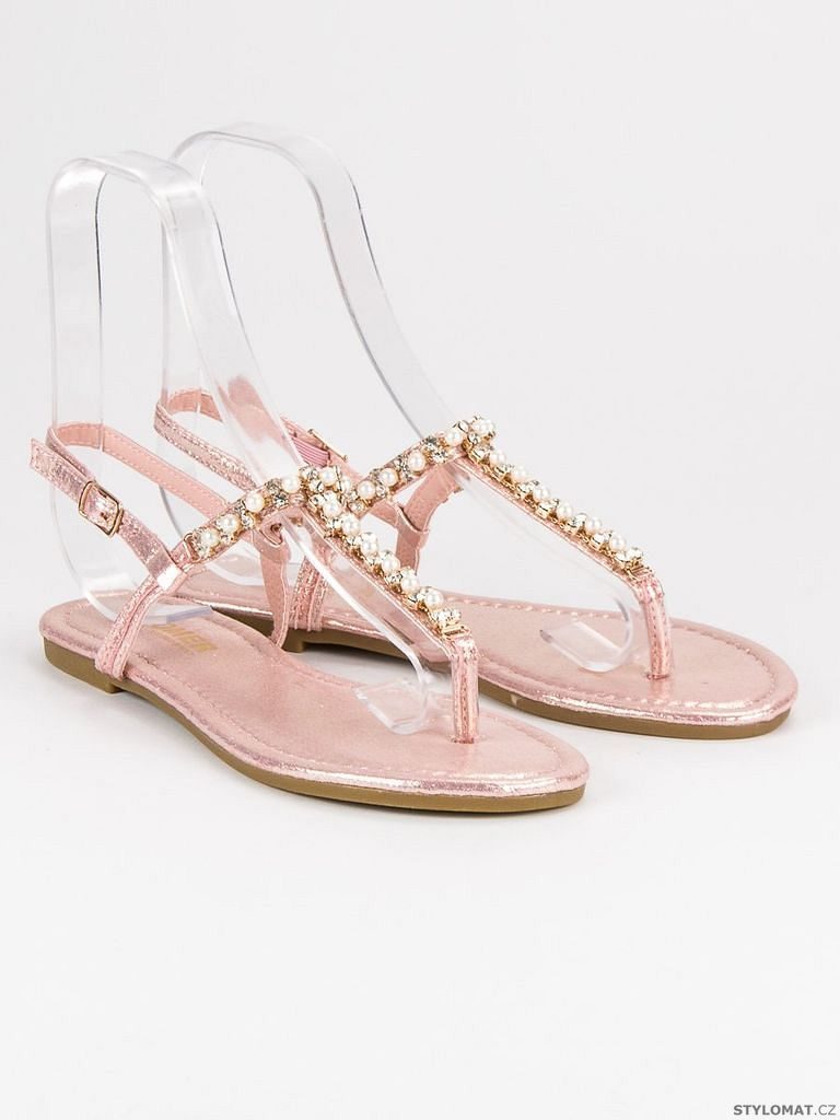 Žabkové sandály růžové - COMER - Sandále