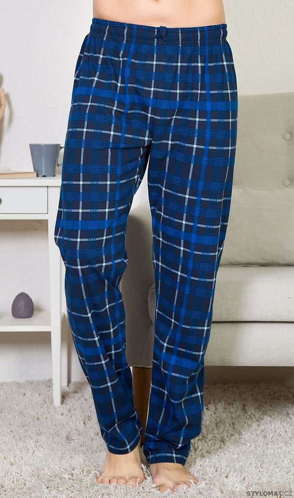 Pánské pyžamové kalhoty Filip barva modrá - Gazzaz - Pyžama