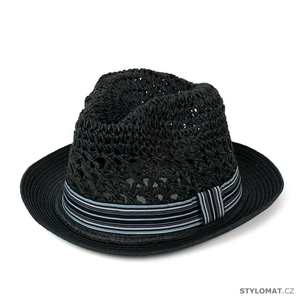 Černý měkký trilby klobouk - Art of Polo - Dámské letní klobouky