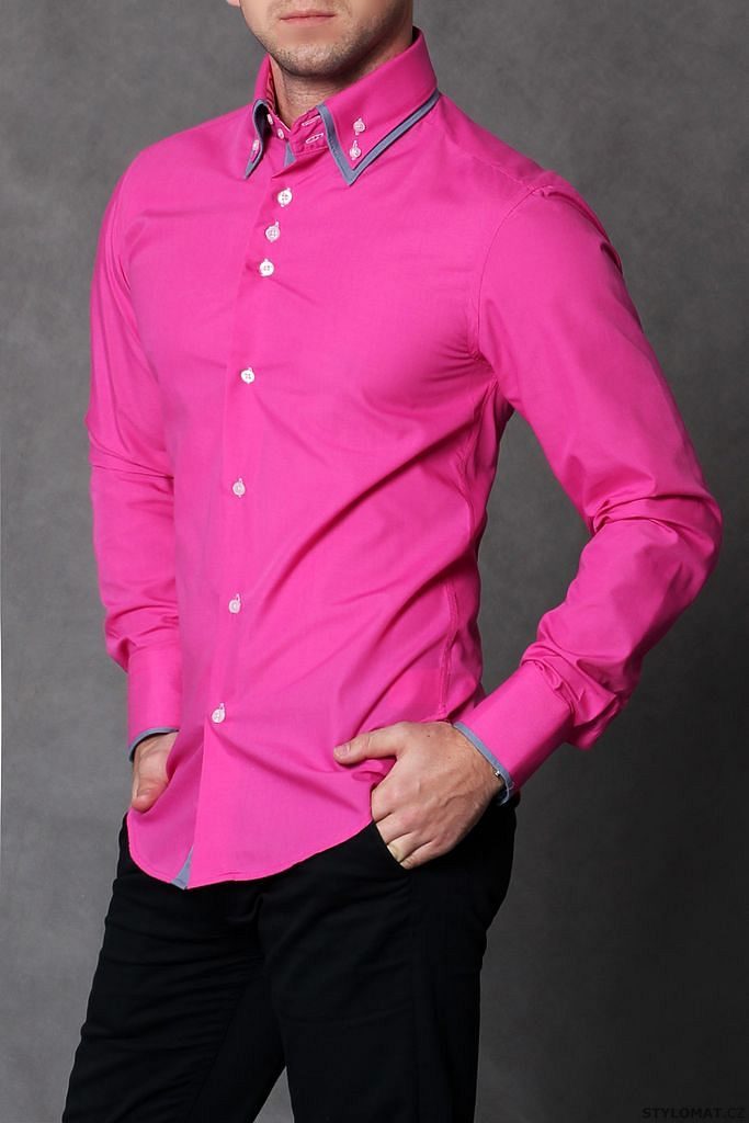 Pánská růžová elegantní košile - highness - Košile