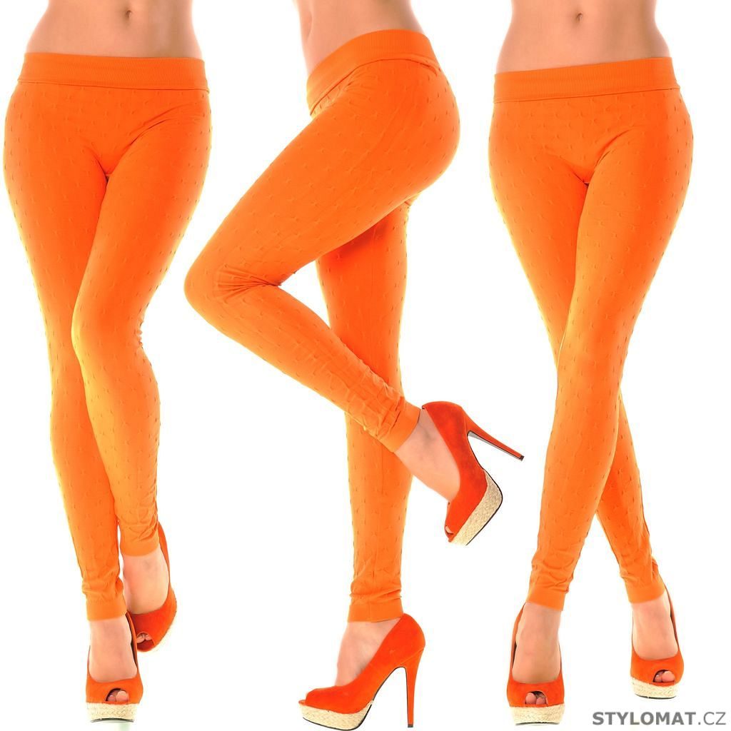 Trendy oranžové legíny - Fashion - Legíny
