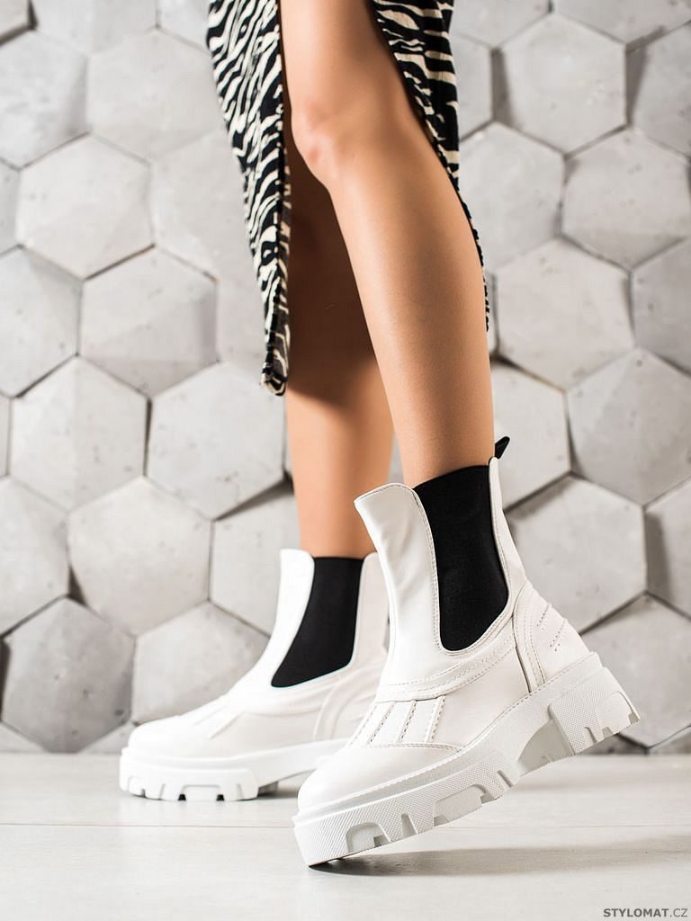 Bílé nazouvací kotníkové boty - SEASTAR - Kotníčkové boty