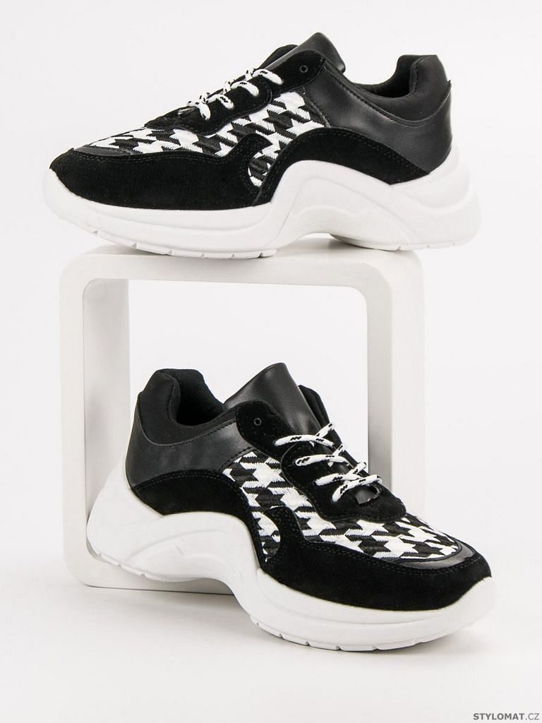 Sportovní boty se vzorem černé - Kylie - Tenisky