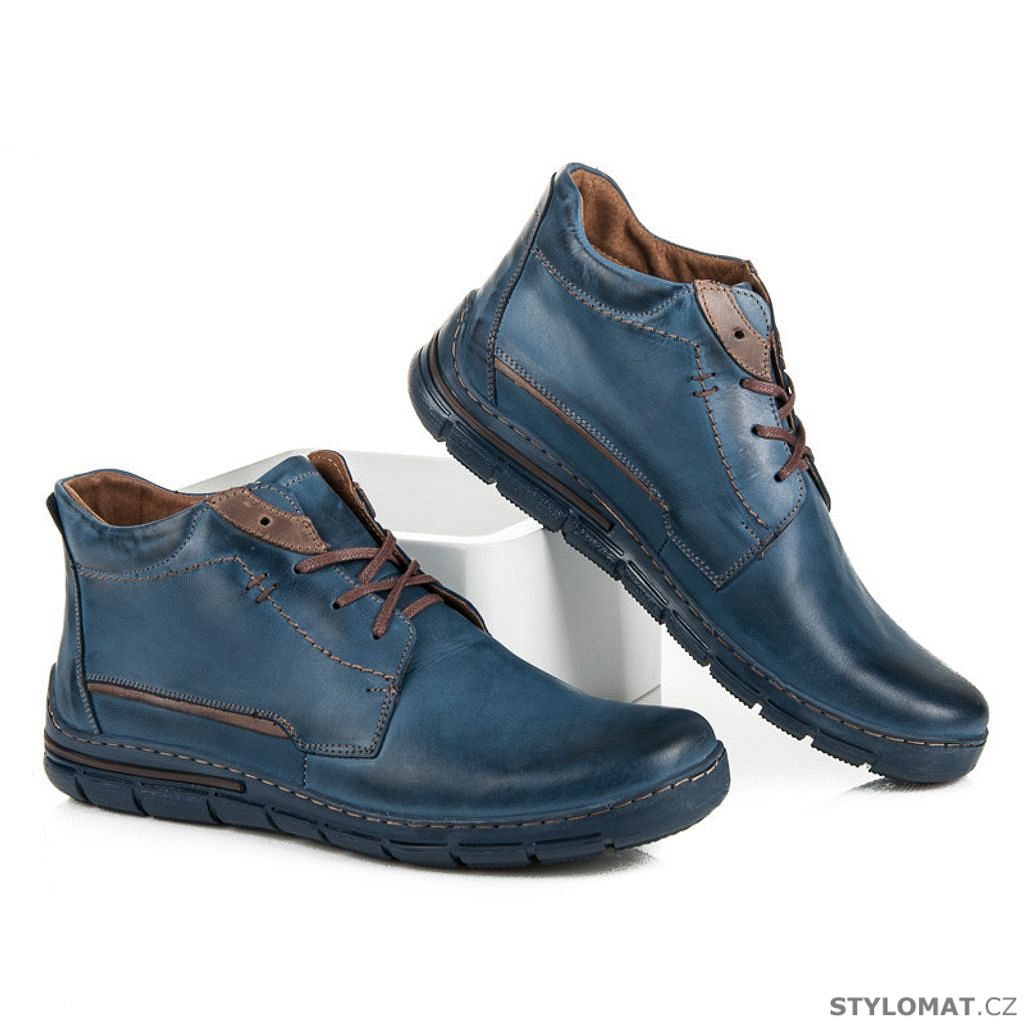 Vysoké pánské boty modré - Polbut - Pánské kotníkové a farmářky