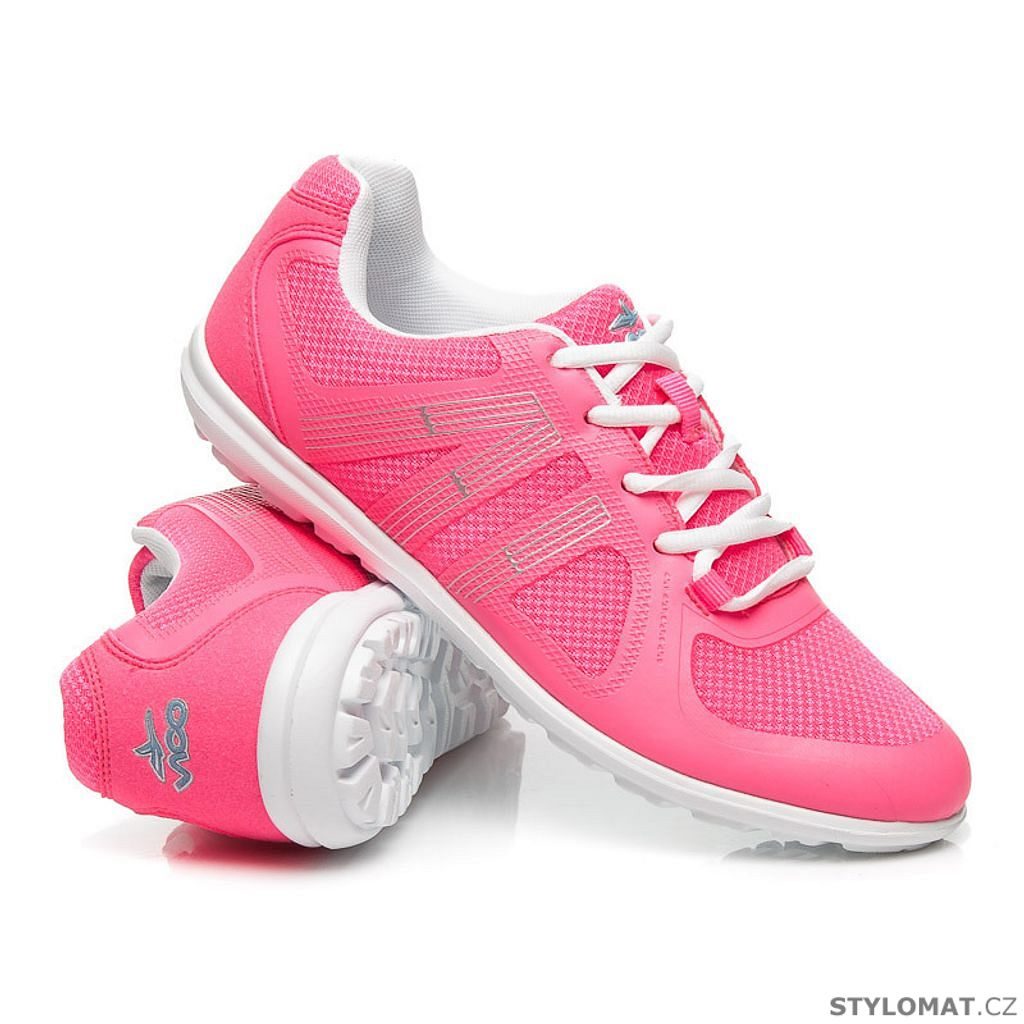 Neonově růžové sportovní boty - Vico - Tenisky