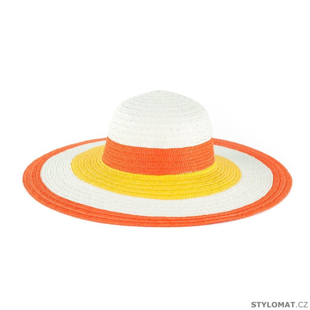 Velký letní klobouk v oranžových odstínech - Art of Polo - Dámské letní  klobouky