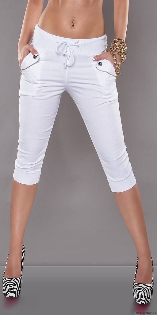 Bílé capri kalhoty - Koucla - Volnočasové kalhoty