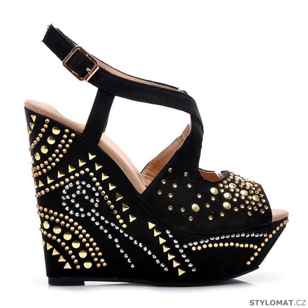 Extravagantní sandále na vysokém klínku - Belle Women - Sandále