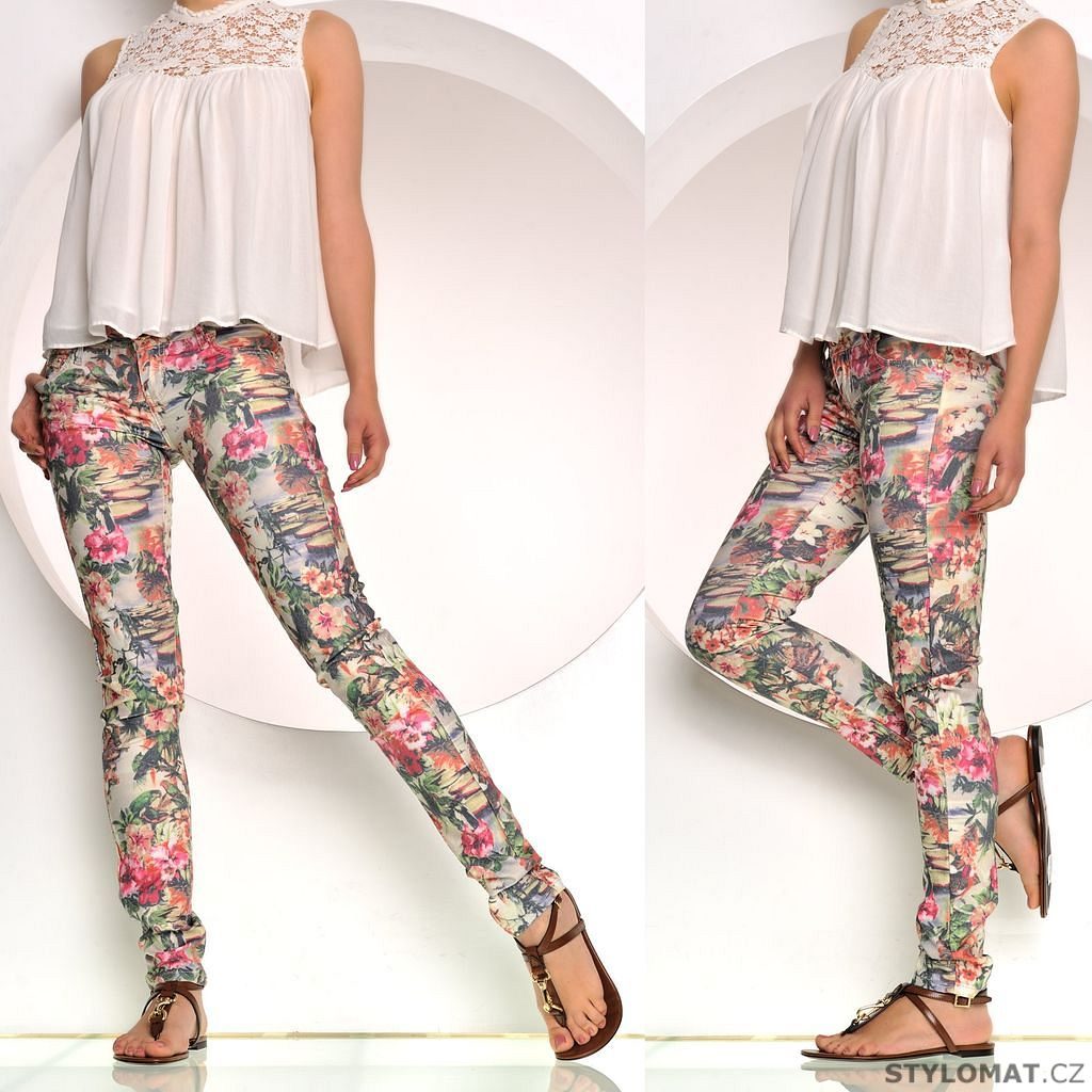 Módní květované džíny - Fashion - Jeansy