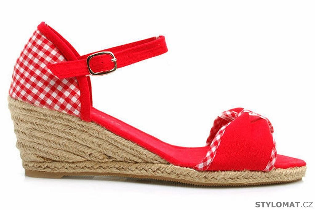 Červené retro sandálky - BELLUCCI - Sandále