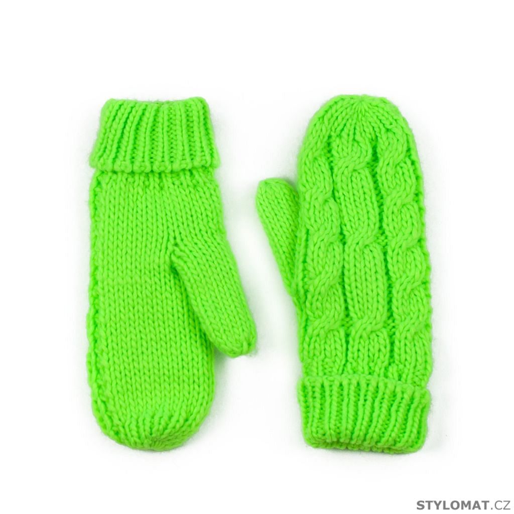 Zelené pletené palčáky - Art of Polo - Dámské rukavice